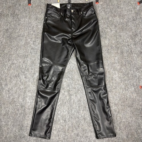 Mens black faux leather - h&m,